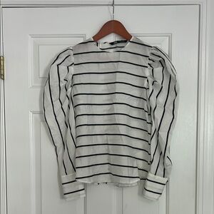 Zara Striped Black and White Women's Top